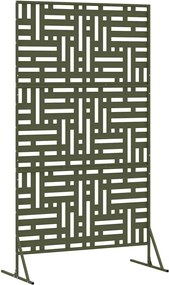 vidaXL Οθόνη Ιδιωτικότητας Ελιά 100 x 50 x 180 εκ. Ατσάλι