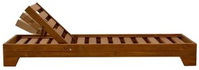 Ξαπλώστρα Sadie μασίφ ξύλο από έλατο καρυδί 70x188x22 εκ.