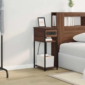 vidaXL Κομοδίνο Καφέ δρυς 41 x 28 x 76 εκ. Επεξεργασμένο ξύλο