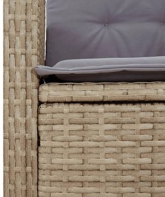 VidaXL Σετ Τραπεζαρίας Κήπου 5 τεμ. Μικτό Μπεζ Συνθ. Ρατάν & Μαξιλάρια
