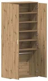vidaXL Ντουλάπα Παπουτσιών Καφέ 80 x 39 x 180 εκ Επεξεργασμένο ξύλο
