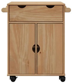 vidaXL Τρόλεϊ Κουζίνας OTTA 59x45x80 εκ. από Μασίφ Ξύλο Πεύκου