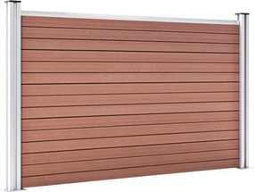 vidaXL Πάνελ Περίφραξης Καφέ 353 x 106 εκ. από WPC