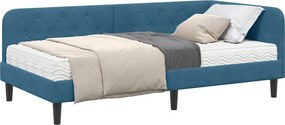 vidaXL Κρεβάτι Γωνίας Μπλε 100 x 200 cm Βελούδο