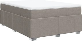 vidaXL Κρεβάτι Boxspring με Στρώμα Taupe 140x200 εκ. Υφασμάτινο