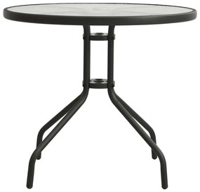 vidaXL Τραπέζι Bistro Ανθρακί Ø80 x 71 εκ. Ατσάλινο
