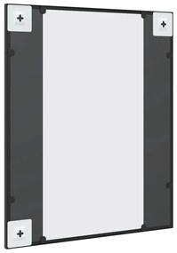Καθρέφτης Ορθογώνιος Μαύρος 50 x 60 εκ. από Σίδερο - Μαύρο