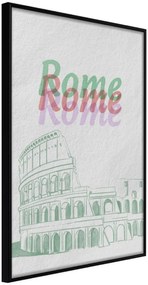 Αφίσα - Pastel Rome - 20x30 - Μαύρο - Χωρίς πασπαρτού