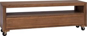vidaXL Ντουλάπι TV 110 x 30 x 40 cm Φυσικό Στερεό Ξύλο Τίκ