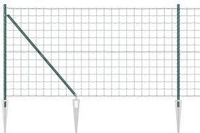 vidaXL Φράχτης με Στήλες. Πράσινο 1.2 x 25 m Ατσάλι