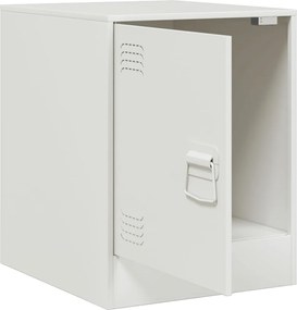 vidaXL Κομοδίνο Λευκό 34,5 x 39 x 44 εκ. από Χάλυβα