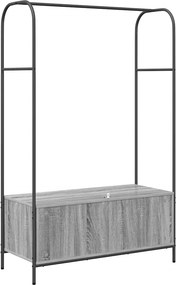 vidaXL Ράφι Ρούχων Γκρι 100 x 44 x 160 εκ Επεξεργασμένο ξύλο