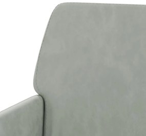 vidaXL Πολυθρόνα Ανοιχτό Γκρι 62 x 79x 79 εκ. Βελούδινη