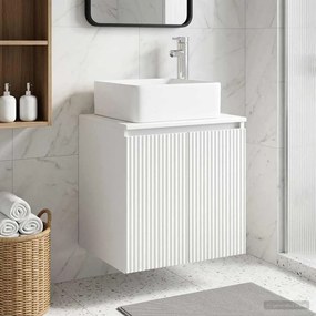 vidaXL Επιτοίχια Λεκάνη Έπιπλο Λευκό 53 x 35 x 63 εκ