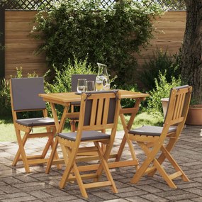 vidaXL Καρέκλες εξωτερικής βεράντας 4 pcs Σκούρο Γκρι