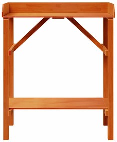 vidaXL Στήριξη φυτών με ράφι Καφέ 75 x 40 x 90 εκ. Μασίφ ξύλο πεύκου