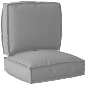 vidaXL Σετ Μαξιλαριών Πάγου 2 pcs Γκρι 50 x 50 x 12 cm Ύφασμα Oxford