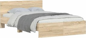 vidaXL Πλαίσιο Κρεβατιού με Κεφαλάρι Sonoma δρυς 120x200 εκ.