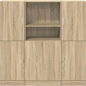 vidaXL Σετ Επίπλων Κουζίνας 3 Τεμαχίων Sonoma Δρυς Επεξ. Ξύλο