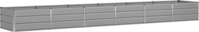 vidaXL Γλάστρα Ανοιχτό γκρι 480 x 80 x 45 cm Ατσάλι