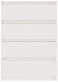 vidaXL Βοηθητικό Ντουλάπι Λευκό 60 x 36 x 84 εκ. από Μασίφ Ξύλο Πεύκου