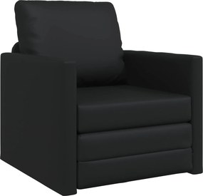 vidaXL Κρεβάτι καναπές 60cm Μαύρο Δερματίνη