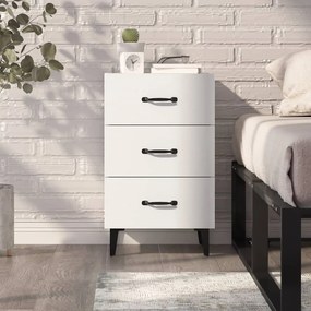 vidaXL Κομοδίνο Λευκό 40 x 40 x 66 εκ. από Επεξεργασμένο Ξύλο