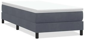 Κρεβάτι Boxspring χωρίς Στρώμα Σκούρο Γκρι 80x220 εκ. Βελούδινο 3315850