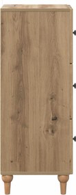 vidaXL Ντουλάπι με Συρτάρια 33 x 34,5 x 90 εκ Επεξεργασμένο Ξύλο