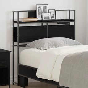 vidaXL Κεφαλάρι Αποθήκης Μαύρη δρυς 80 cm Επεξεργασμένο ξύλο