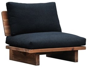 Πολυθρόνα Home ESPRIT Μαύρο Φυσικό 95 x 88 x 75 cm