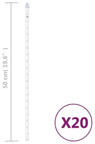 vidaXL Λαμπάκια Μετεωρίτης Εξ./Εσ. Χώρου 20τεμ Ψυχρό Λευκό 50εκ 720LED