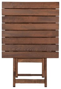 Τραπέζι πτυσσόμενο Klara Megapap από ξύλο οξιάς σε χρώμα καρυδί εμποτισμού 70x70x71εκ.