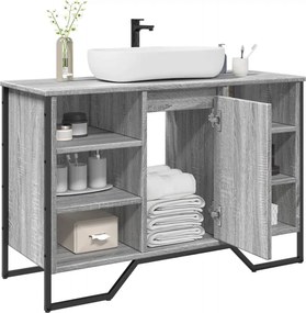 vidaXL Ντουλάπι Νιπτήρα Μπάνιου Γκρι Sonoma 91x35x60 εκ. Επεξ. Ξύλο