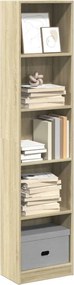 vidaXL Βιβλιοθήκη Sonoma Δρυς 40x24x176 εκ. από Επεξεργασμένο Ξύλο