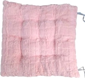 Μαξιλάρι καρέκλας γούνινο - 35x35cm - 571527 - Pink