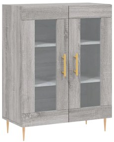 vidaXL Ντουλάπι Γκρι Sonoma 69,5 x 34 x 180 εκ. Επεξεργασμένο Ξύλο