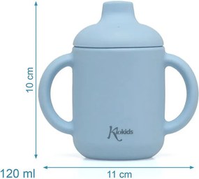 Ποτήρι Εκπαιδευτικό Σιλικόνης 120ml Kiokids Σιέλ 3544