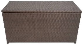 vidaXL Κουτί Αποθήκευσης Κήπου Καφέ 120x50x60 εκ. από Συνθετικό Ρατάν