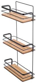 Estia 02-12779 Essential Επιτοίχια Ραφιέρα Μπάνιου Μεταλλική με 3 Ράφια, 25.5x10x49cm