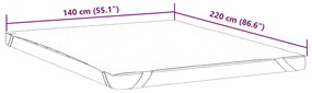 vidaXL Προστατευτικό στρώματος Λευκό 140x220 εκ. Αδιάβροχο