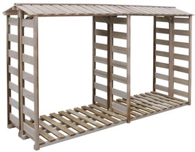 vidaXL Υπόστεγο Αποθήκευσης Καυσόξυλων 300x90x176 εκ. Εμποτισμ. Πεύκο