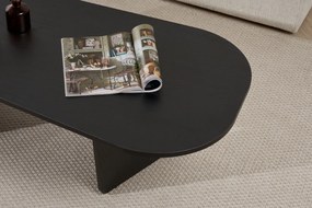 Τραπεζάκι Σαλονιού Ξύλο Μαύρο OVALIS 130x65x40