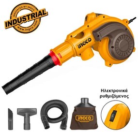 Φυσητήρας - Αναρροφητήρας Αέρα 800W Κίτρινο Αξεσουάρ AB8038 INGCO AB8038