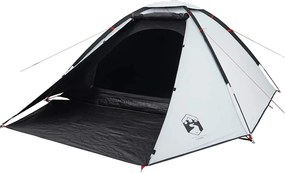 vidaXL Σκηνή Κάμπινγκ 2 Ατόμων Διάβροχη Λευκή Ύφασμα Συσκότισης