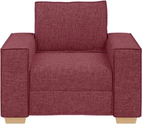 vidaXL Πολυθρόνα-Καναπέ Κόκκινη από Ύφασμα 100x78x84 εκ.