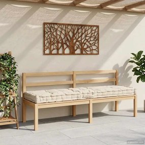 vidaXL Μαξιλάρα Δαπέδου / Παλέτας Μπεζ 120 x 40 x 7 εκ. Βαμβακερή