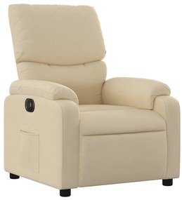 vidaXL Πολυθρόνα Ανακλινόμενη Ηλεκτρική Κρεμ Υφασμάτινη