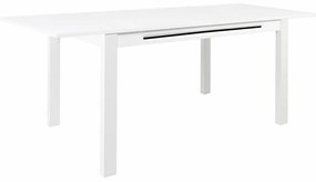 Τραπέζι Boston CA124, Γυαλιστερό λευκό, Άσπρο, 76x90x140cm, 25 kg, Επιμήκυνση, Ινοσανίδες μέσης πυκνότητας, Ξύλο | Epipla1.gr