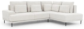 Γωνιακός καναπές Κρεβάτι NICOLE, λευκό 277x93x200cm-Δεξιά γωνία-BOG7412